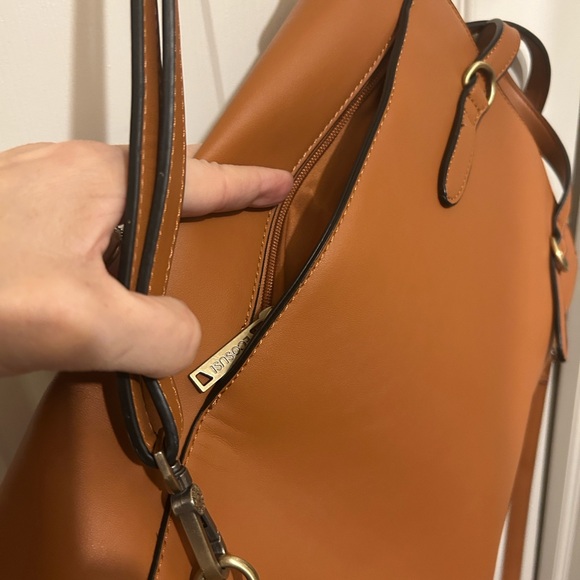 ECOSUSI Tote Bag Convertible Brown Vegan Leather Backpack/Shoulder/Handbag. - Picture 7 of 15